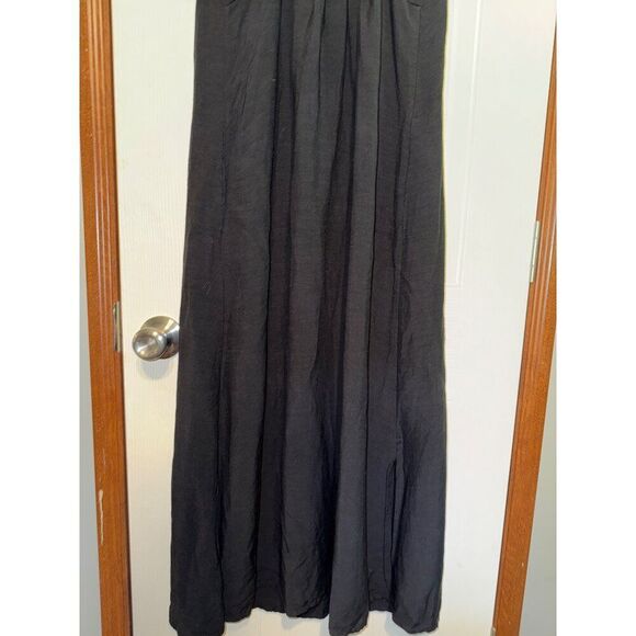 Boden Black Sleeveless Linen / Viscose Blend Smocked Detail Maxi Dress Size 6 - Picture 11 of 16